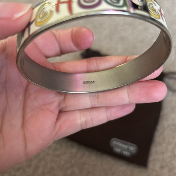 Coach Multicolor Logo Bangle Bracelet - Picture 4 of 7